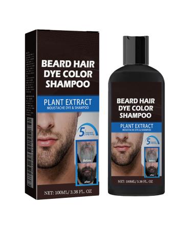 Kit Pousse Barbe avec Roller Huiles de Croissance de Barbe 100ML 1PC Appliquer sur les Cheveux Barbe Coloration Uniforme Entretien des Cheveux secs Fourche