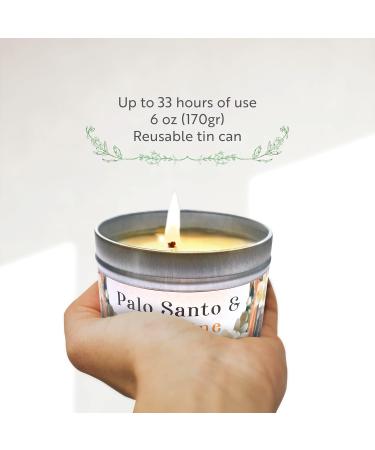 Chandelita Fragrance Candle - Palo Santo & Jasmine Aroma Therapy - Natural Essential Oils & Soy Wax Chakra Candle for Meditation & Cleansing - Buy Online on GoSupps.com