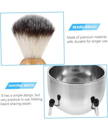 Minkissy Men's Shaving Brush Set Razor Stand Face Brush & Mustache Kit for Precision Shaving - Buy Online on GoSupps.com