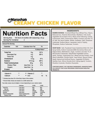 Ja Cor Instant Ramen Noodles Soup Bowl Creamy Chicken Flavor 3 oz. Bulk Cup Noodle Pack- Bundle with (1) Set of Reusable Stainless Steel Chopsticks (12 Individual Packs) - Buy Online on GoSupps.com