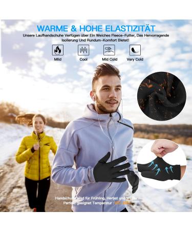 Yaniky Touchscreen Gloves - Warm Winter Sports Gloves for Men & Women | Non-Slip Running & Bike Gloves for Hiking & Driving - Buy Online on GoSupps.com