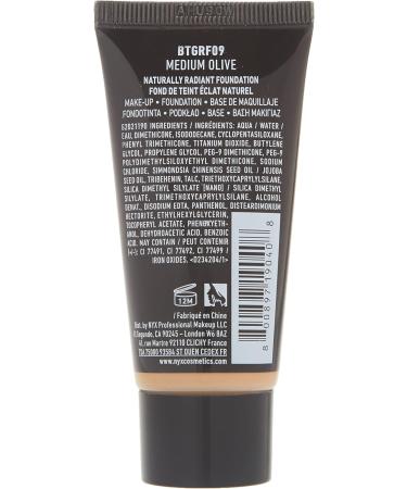 NYX Professional Makeup Born to Glow Radiant Foundation Iridescent Finish Buildable Medium Coverage Vegan Formula Shade: Medium Olive 09 Medium Olive 30 ml (Pack of 1) - Buy Online on GoSupps.com