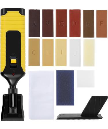 Professional Floor Repair Kit - DIY Scratch & Crack Repair Tool for Hardwood Furniture | Ihvewuo - 11 Wax Blocks Included (Yellow - Buy Online on GoSupps.com