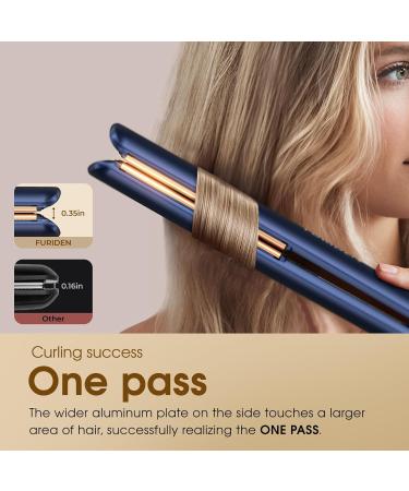 FURIDEN 2 in 1 Hair Straightener & Curler - Flat Iron for Thick & Curly Hair | Long-Lasting Defined Curls (Dark Midnight Blue) | International Shipping Available - Buy Online on GoSupps.com