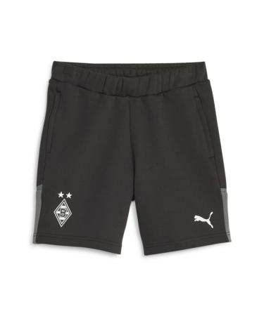 PUMA Youth Borussia M nchengladbach Football Casuals Shorts 110 Black Flat Medium Gray