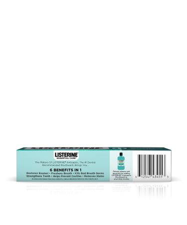 Listerine Essential Care Toothpaste - Powerful Mint Gel for Anti Plaque Gingivitis & Cavities - 125 ml - International Shipping Available - Buy Online on GoSupps.com