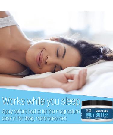 Magnesium Body Butter for Women with Mango, Shea & Grapeseed - Pain Relief for Leg Cramps - Unscented - Buy Online on GoSupps.com