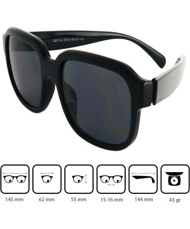 Buy Stylish Retro Mini Glasses | Prescription Sunglasses for Women | Thick Frame XL Lenses + Free Case | 2.0 Diopters - Buy Online on GoSupps.com