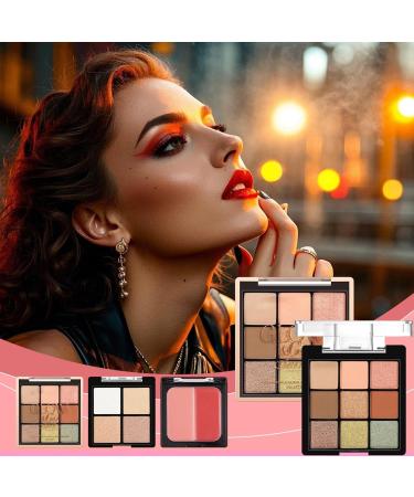 Palette de Maquillage pour Femmes | Fards Paupi res Sourciller Blush Palette Femme | Effets Satin s et Mats Cosm tiques Doux Beaut pour Soir e et Voyages # 02 - Buy Online on GoSupps.com