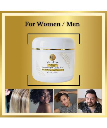 Intensive Repairs Lasting Hair Mask - Deep Conditioner for Dry Damaged & Curly Hair with Argan & Macadamia Oil | 8.45 Fl OZ - International Shipping Available - Buy Online on GoSupps.com