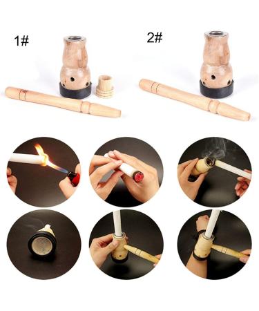 SXCXBH Moxa Rolls Massager - Wooden Gourd Moxa Box & Burner Set Wormwood MUGHORT - International Shipping Available - Buy Online on GoSupps.com