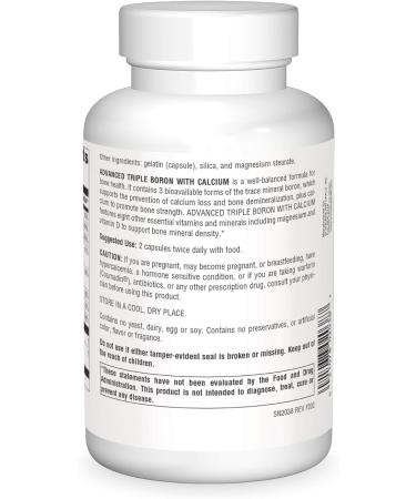 SOURCE NATURALS Triple Boron with Calcium Capsule 240 Count - Bone Health Supplement - Buy Online on GoSupps.com