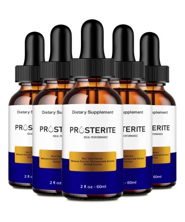 Prosterite Prostate Drops - All Natural Prostate Health Supplement Drops Prosterite Liquid Formula for Urinary and Prostate Care Prostate Relief Supplement for Daily Wellness Reviews (5 Pack)