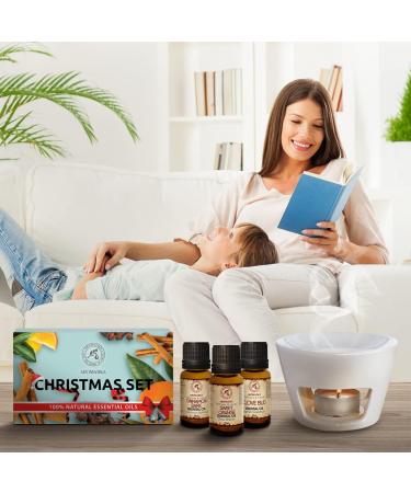 Essential Oil Set Christmas 1.0 Fl Oz - 3x10ml - 30ml - Winter Essential Oil Set - Cinnamon & Orange & Clove Bud Oil - Christmas Scent - Aromatherapy Oils for Diffusers & Aromalamps - Home Fragrance - Buy Online on GoSupps.com