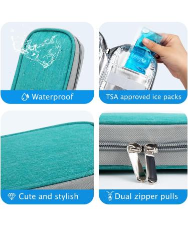 Youshares Insulin Cooling Bag with 2 Cooling Packs - Essential Diabetes Accessories for Safe Travel | Diabetic PEN Cool Box (Green) - Buy Online on GoSupps.com