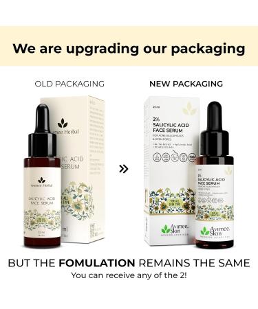 AVIMEE HERBAL 2% Salicylic Acid Face Serum For Acne Blackheads & Open Pores | Reduces Excess Oil & Bumpy Texture | For Acne Prone or Oily Skin | 25 ml (Pack of 1) - Buy Online on GoSupps.com