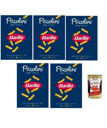 Italian Gourmet Barilla Piccolini Mini Fusilli small spiral noodles for children & quick cooking cooking time 6 minutes from 100 durum wheat semolina ideal for sauces salads and soups 5 x 500 g +