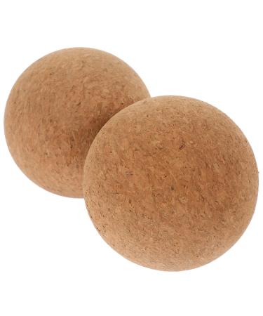 Healvian 2-part massage ball set made of cork wood lacrosse massage foot massage device roller massage woodball for plantar fasciitis relief from back pain woodball massage