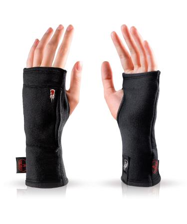 The Heat Company - Merino Tube - Finger Merino Gloves - Premium Quality - Pulse Warmer for women & men - gloves without fingertips: half -finger gloves - Handstulp 8-9 |MEDIUM