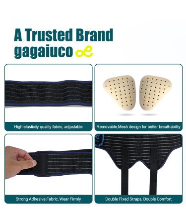 Gagaiuco Inguinal Hernia Belts for Men & Women - Adjustable Relief with 2 Removable Compression Pads - XL Size - Buy Online on GoSupps.com