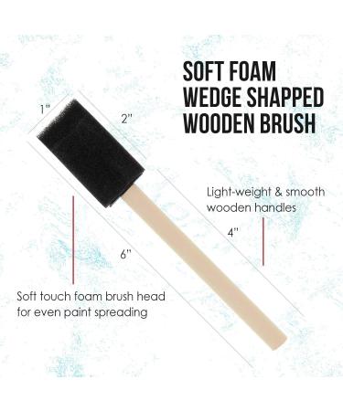GACDR Foam Paint Brushes - 25 Piece Sponge Brushes for Kids - Wood Handle Foam Brushes for Painting - Ideal for Acrylics, Stains, Varnishes, Crafts - Assorted Sizes 1-4 inch - Buy Online on GoSupps.com