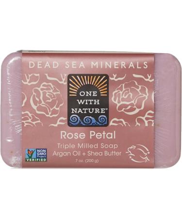 One With Nature Rose Petal Soap Bar - Natural Handmade & Eco-Friendly for Glowing Skin - Buy Online on GoSupps.com
