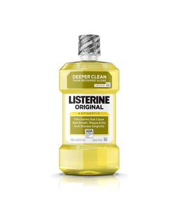 Listerine Original Oral Care Antiseptic Mouthwash with Germ-Killing Formula to Fight Bad Breath, Plaque and Gingivitis, 250 mL 8.45 Fl Oz (Pack of 1)