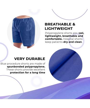 AMZ Medical Supply Disposable Men's Exam Shorts - Pack of 10 Dark Blue PP Examination Shorts - Buy Online on GoSupps.com
