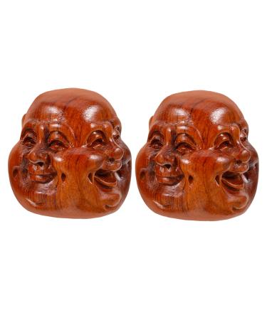 GENIST 2 pieces of solid wood Handball ball Palm massage ball Woodball Small Ball Hand massager Wood rolling handball handball ball