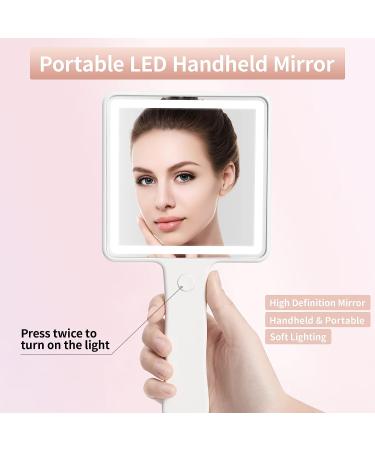 Corroy Travel Handheld Mirror - Rechargeable USB Makeup Mirror - Buy Online on GoSupps.com