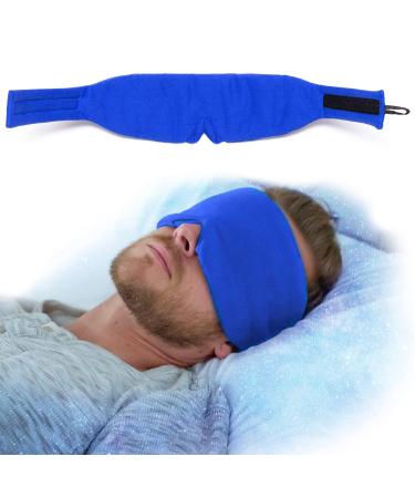 Sleep Mask by Element Lux - Soft and Adjustable Eye Mask for Sleeping - Blindfold with Skin-Friendly Fabric for Home and Travel - for Men and Women - Blue