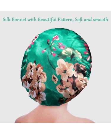 Satin Silk Bonnet for Sleeping - 4 Pack Hair Bonnets for Black Women | Wide Elastic Band for Curly Hair - Buy Online on GoSupps.com