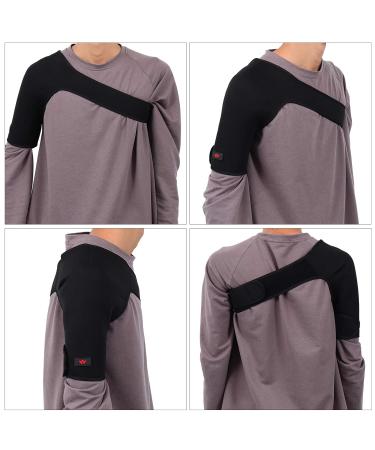 BESPORTBLE Adjustable Shoulder Brace for Men & Women - Rotator Cuff Support for AC Joint Bursitis & Tendonitis - Right Side Black - Buy Online on GoSupps.com