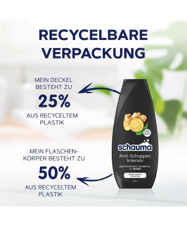 Schwarzkopf Henkel Schauma Intensive antidandruff shampoo 400 ml hair shampoo soothes the scalp shampoo combats strong dandruff from the first use - Buy Online on GoSupps.com