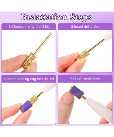 10 Pieces Professional Nail Drill Bits - Replacement Mandrel 3/32 inch Sanding Bands for Electric Nail Files - Perfect for Manicure & Pedicure - Buy Online on GoSupps.com