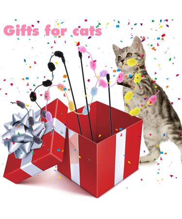 Cobee Katzenschnur Toy - 3-Pack Interactive Cat Teaser Wands with Colorful Plush Balls | Perfect Indoor Cat Toys - Buy Online on GoSupps.com