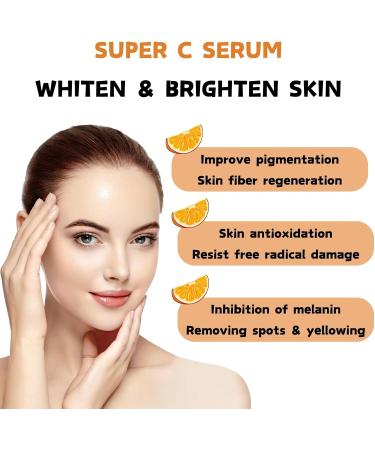 Hydrating Serum - Vitamin C Serum for Face - Hyaluronic Acid Serum for Face - Skin Care Face Serum - Dark Spot Correcting Glow Serum - Anti Aging & Wrinkle Vitamin C Serum - Face Serum for Women - Buy Online on GoSupps.com