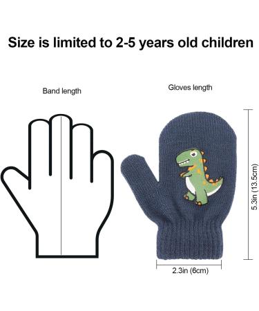 QKURT Toddler Magic Mittens for 2-5 Year Old Boys and Girls - Pack of 5 | Stretchy Knitted Winter Mittens for School and Playtime - Buy Online on GoSupps.com