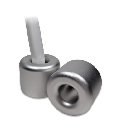 Mudai Aluminium Toothbrush Holder Stand Pack of 2 (Satin Silver) Matte Silver