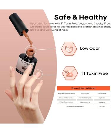 Modelones Gel Nail Polish 12 Pcs Fall Winter Gel Polish Popular Neutral Nude Brown Gel Nail Kit Collection for Nail Art Salon Classic Collection Gift for Women Brown Nude - Buy Online on GoSupps.com