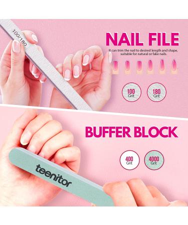 Teenitor Clear Coffin Nail Tips Set | 600pcs Full Cover Fake Nails | Acrylic Nail Clipper & Stand | DIY Press On Nails - Buy Online on GoSupps.com