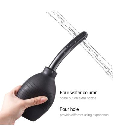 10 oz Enema Bulb Kit with Storage Bag - Silicone Douche for Men and Women - Comfortable Anal or Vaginal Cleaner (Black) - Buy Online on GoSupps.com