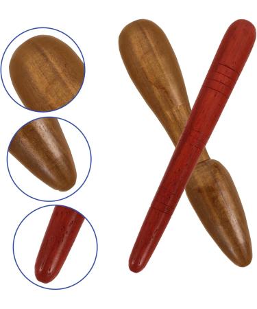 6-Piece Wooden Massage Stick Set - Muscle Scooter Hand Massager Reflex Zone Tools & Acupuncture Rods for Relaxation - Buy Online on GoSupps.com