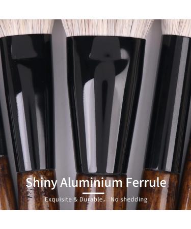 Luxury Enzo Ken Natural Goat Hair Makeup Brush Set - 12 Professional Brushes with Walnut Handbag | Best Natural Bristles for Flawless Application - Buy Online on GoSupps.com