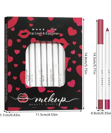  G n rique Lip pencil makeup lip liner | 12-color matte lip pencil | Waterproof and long-lasting matte lip pencil nude shade for women and girls - Buy Online on GoSupps.com