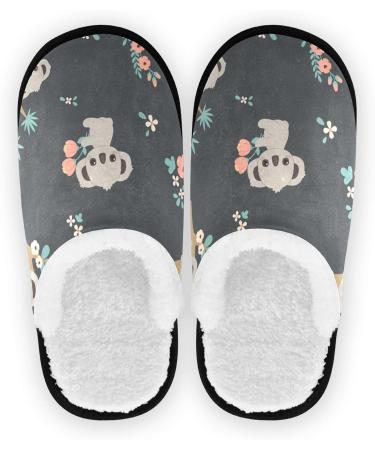 Rplife Spa Slippers - Green Watercolor Cactus & Succulent Design | Comfortable Women's House Slippers for Guests | Cute Koala Poses in Large Sizes - Buy Online on GoSupps.com