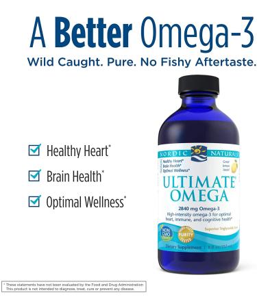 Nordic Naturals Ultimate Omega - 2840 mg Lemon Oil, 8 fl oz | High-Potency Omega-3s - Buy Online on GoSupps.com