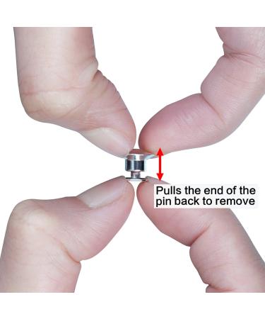 50 PCS Silver Metal Locking Pin Backs - Secure Pin Keepers Clasp - Buy Online on GoSupps.com