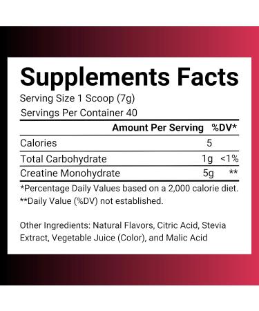 Creatine Monohydrate 5g Creatine Monohydrate Powder Advanced Creatine for Women and Men Bulk Supplements Creatine with Organic Ingredients Delicious Fruit Punch Flavor 10oz Fruit Punch 10 Ounce (Pack of 1) - Buy Online on GoSupps.com