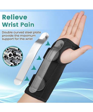 EDNYZAKRN Wrist Brace for Carpal Tunnel Syndrome - Day and Night Support for Arthritis, Tendonitis, Sprains - Metal Wrist Stabilizer for Men and Women - Left Small - Buy Online on GoSupps.com